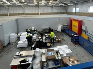 TCS Doubles Capacity for Nutriment - view down onto warehouse workfloor